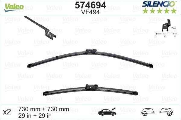 Valeo 574694 - Stikla tīrītāja slotiņa autodraugiem.lv