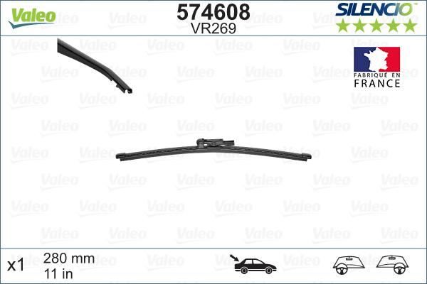 Valeo 574608 - Stikla tīrītāja slotiņa autodraugiem.lv