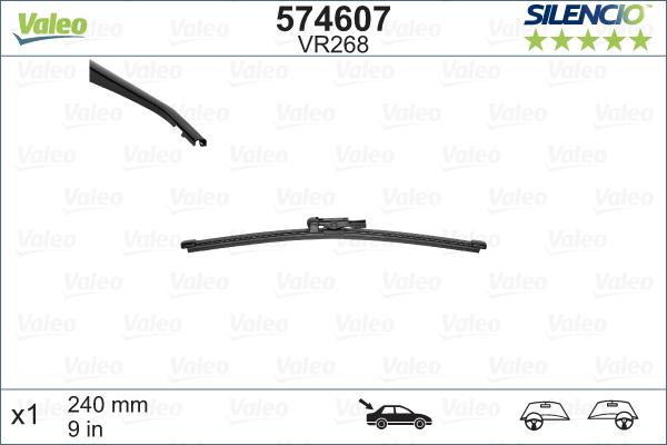 Valeo 574607 - Stikla tīrītāja slotiņa autodraugiem.lv