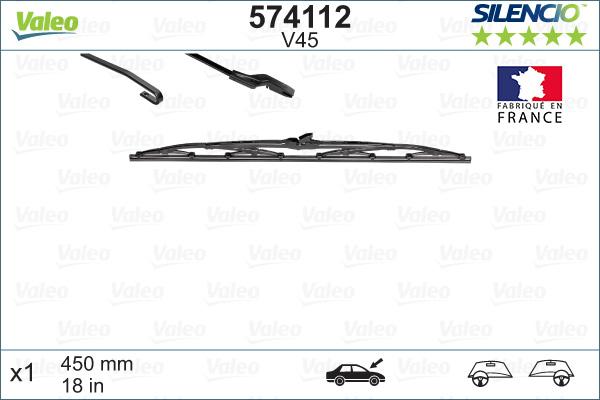 Valeo 574112 - Stikla tīrītāja slotiņa autodraugiem.lv