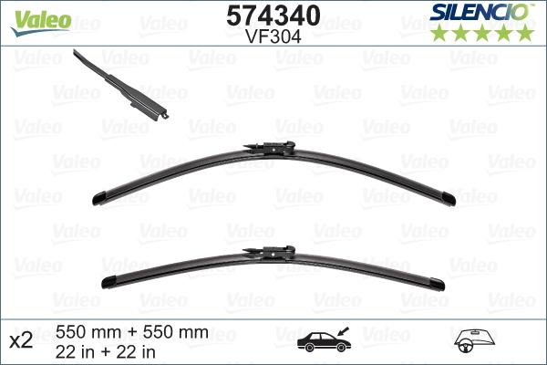 Valeo 574340 - Stikla tīrītāja slotiņa autodraugiem.lv