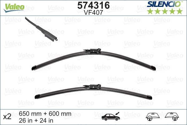 Valeo 574316 - Stikla tīrītāja slotiņa autodraugiem.lv