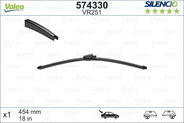 Valeo 574330 - Stikla tīrītāja slotiņa autodraugiem.lv