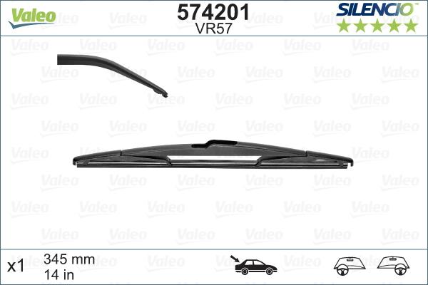 Valeo 574201 - Stikla tīrītāja slotiņa autodraugiem.lv