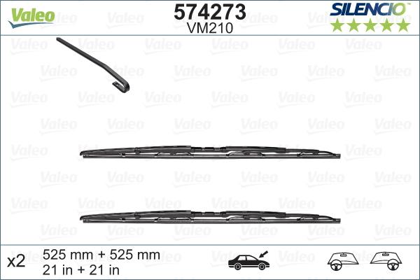 Valeo 574273 - Stikla tīrītāja slotiņa autodraugiem.lv