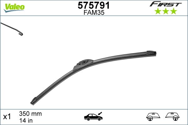 Valeo 575791 - Stikla tīrītāja slotiņa autodraugiem.lv