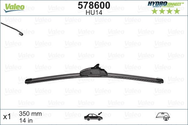 Valeo 578600 - Stikla tīrītāja slotiņa autodraugiem.lv