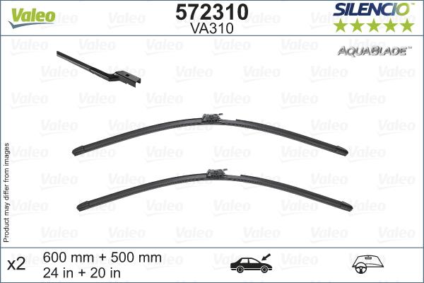 Valeo 572310 - Stikla tīrītāja slotiņa autodraugiem.lv