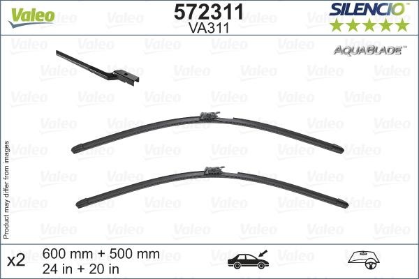 Valeo 572311 - Stikla tīrītāja slotiņa autodraugiem.lv