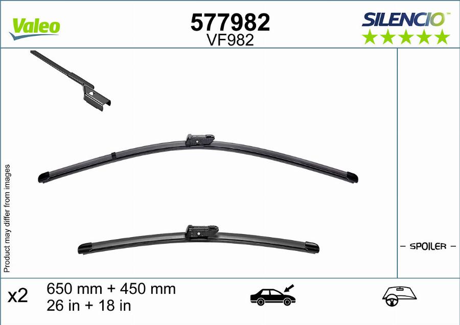 Valeo 577982 - Stikla tīrītāja slotiņa autodraugiem.lv