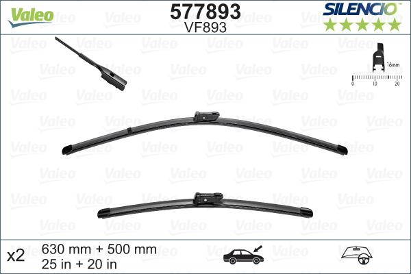 Valeo 577893 - Stikla tīrītāja slotiņa autodraugiem.lv