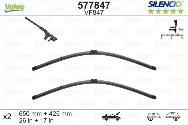 Valeo 577847 - Stikla tīrītāja slotiņa autodraugiem.lv