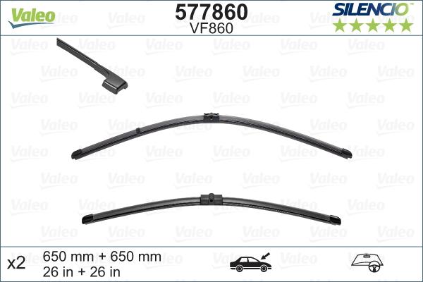 Valeo 577860 - Stikla tīrītāja slotiņa autodraugiem.lv