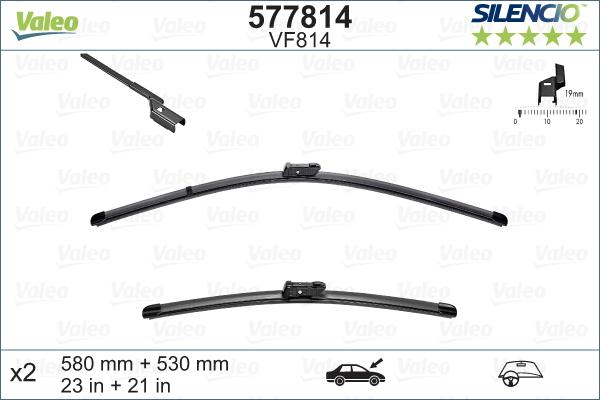 Valeo 577814 - Stikla tīrītāja slotiņa autodraugiem.lv