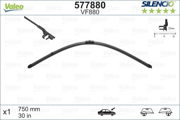 Valeo 577880 - Stikla tīrītāja slotiņa autodraugiem.lv