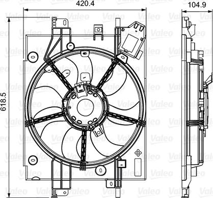 Valeo 696550 - Ventilators, Motora dzesēšanas sistēma autodraugiem.lv