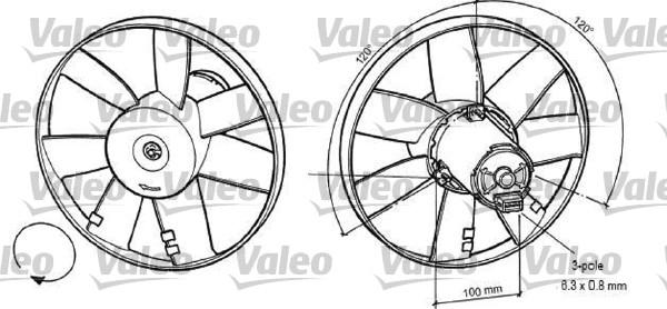 Valeo 696041 - Ventilators, Motora dzesēšanas sistēma autodraugiem.lv