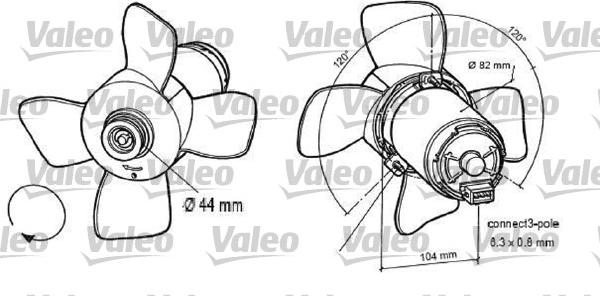 Valeo 696047 - Ventilators, Motora dzesēšanas sistēma autodraugiem.lv