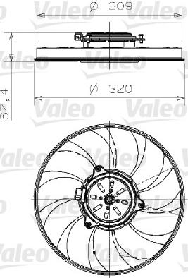 Valeo 696001 - Ventilators, Motora dzesēšanas sistēma autodraugiem.lv