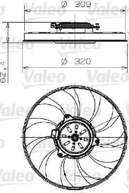 Valeo 696003 - Ventilators, Motora dzesēšanas sistēma autodraugiem.lv