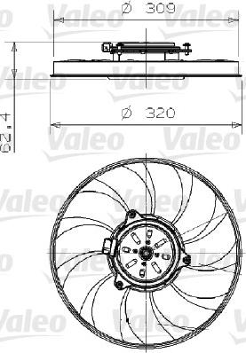 Valeo 696002 - Ventilators, Motora dzesēšanas sistēma autodraugiem.lv