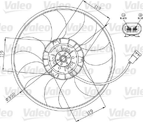 Valeo 696013 - Ventilators, Motora dzesēšanas sistēma autodraugiem.lv