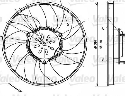 Valeo 696082 - Ventilators, Motora dzesēšanas sistēma autodraugiem.lv