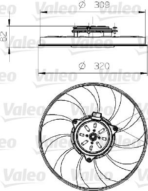 Valeo 696024 - Ventilators, Motora dzesēšanas sistēma autodraugiem.lv