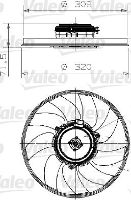 Valeo 696027 - Ventilators, Motora dzesēšanas sistēma autodraugiem.lv