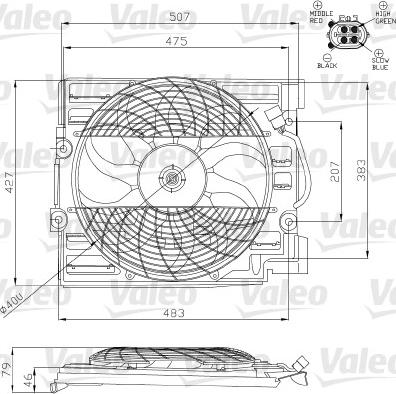 Valeo 696120 - Ventilators, Motora dzesēšanas sistēma autodraugiem.lv