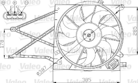 Valeo 696173 - Ventilators, Motora dzesēšanas sistēma autodraugiem.lv