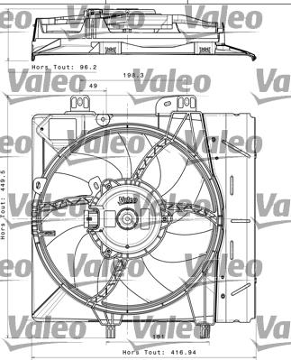 Valeo 696393 - Ventilators, Motora dzesēšanas sistēma autodraugiem.lv