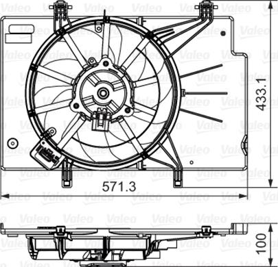 Valeo 696346 - Ventilators, Motora dzesēšanas sistēma autodraugiem.lv