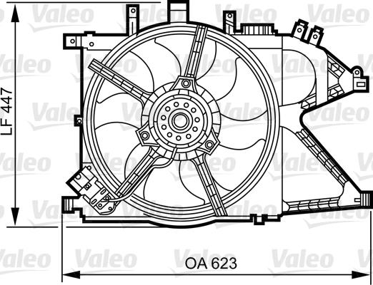 Valeo 696381 - Kronšteins, Radiatora ventilators autodraugiem.lv