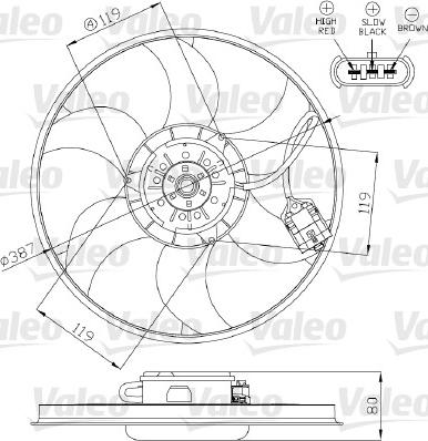 Valeo 696280 - Ventilators, Motora dzesēšanas sistēma autodraugiem.lv