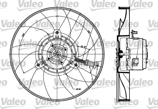 Valeo 698357 - Ventilators, Motora dzesēšanas sistēma autodraugiem.lv