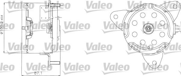 Valeo 698303 - Elektromotors, Dzes. sist. radiatora ventilators autodraugiem.lv