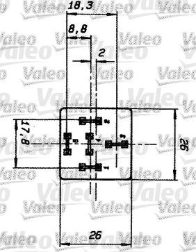 Valeo 643818 - Relejs, Darba strāva autodraugiem.lv