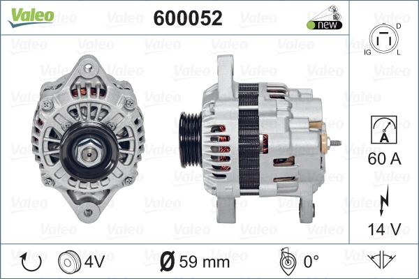 Valeo 600052 - Ģenerators autodraugiem.lv