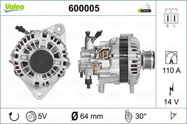 Valeo 600005 - Ģenerators autodraugiem.lv