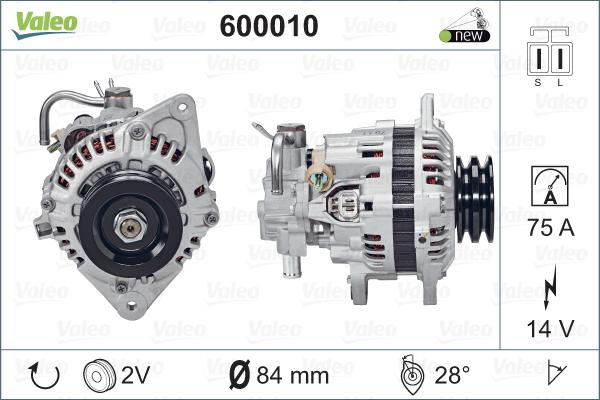 Valeo 600010 - Ģenerators autodraugiem.lv