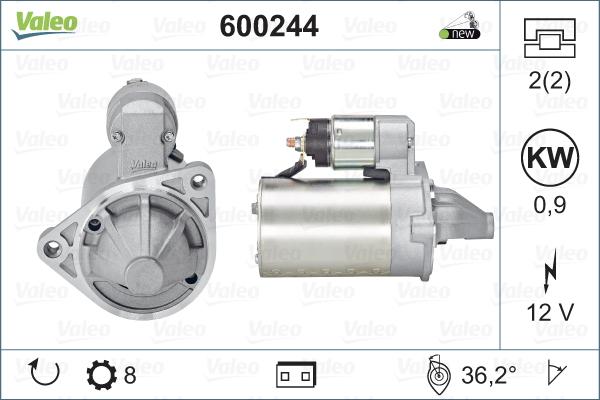 Valeo 600244 - Starteris autodraugiem.lv