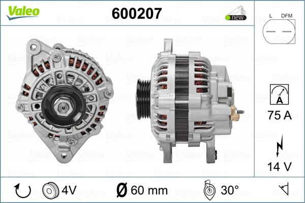 Valeo 600207 - Ģenerators autodraugiem.lv