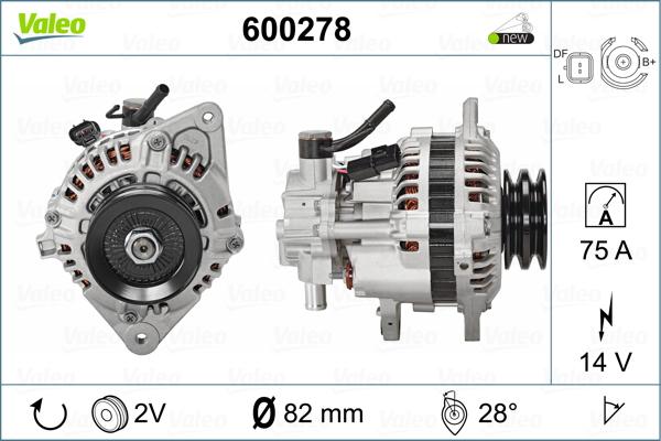 Valeo 600278 - Ģenerators autodraugiem.lv