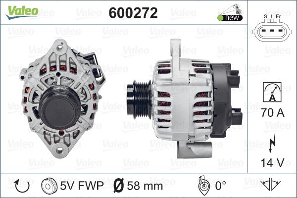 Valeo 600272 - Ģenerators autodraugiem.lv