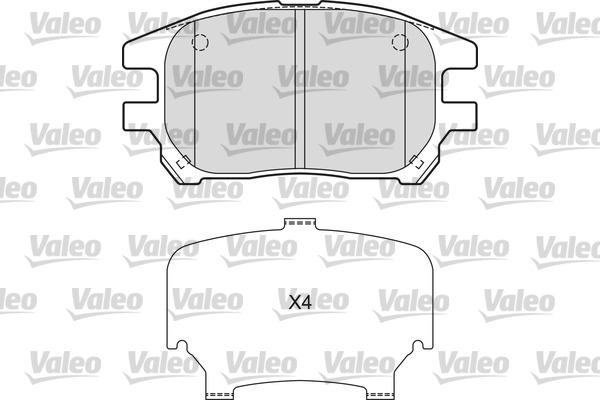 Valeo 601664 - Bremžu uzliku kompl., Disku bremzes autodraugiem.lv