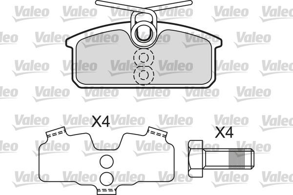 Valeo 601662 - Bremžu uzliku kompl., Disku bremzes autodraugiem.lv