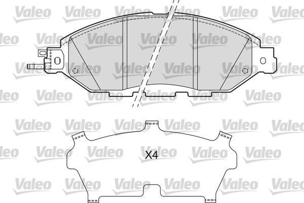 Valeo 601675 - Bremžu uzliku kompl., Disku bremzes autodraugiem.lv