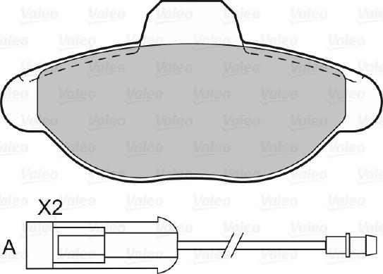 Valeo 601021 - Bremžu uzliku kompl., Disku bremzes autodraugiem.lv