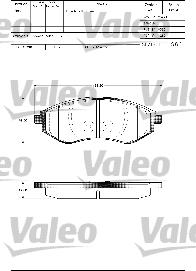 Valeo 601305 - Bremžu uzliku kompl., Disku bremzes autodraugiem.lv